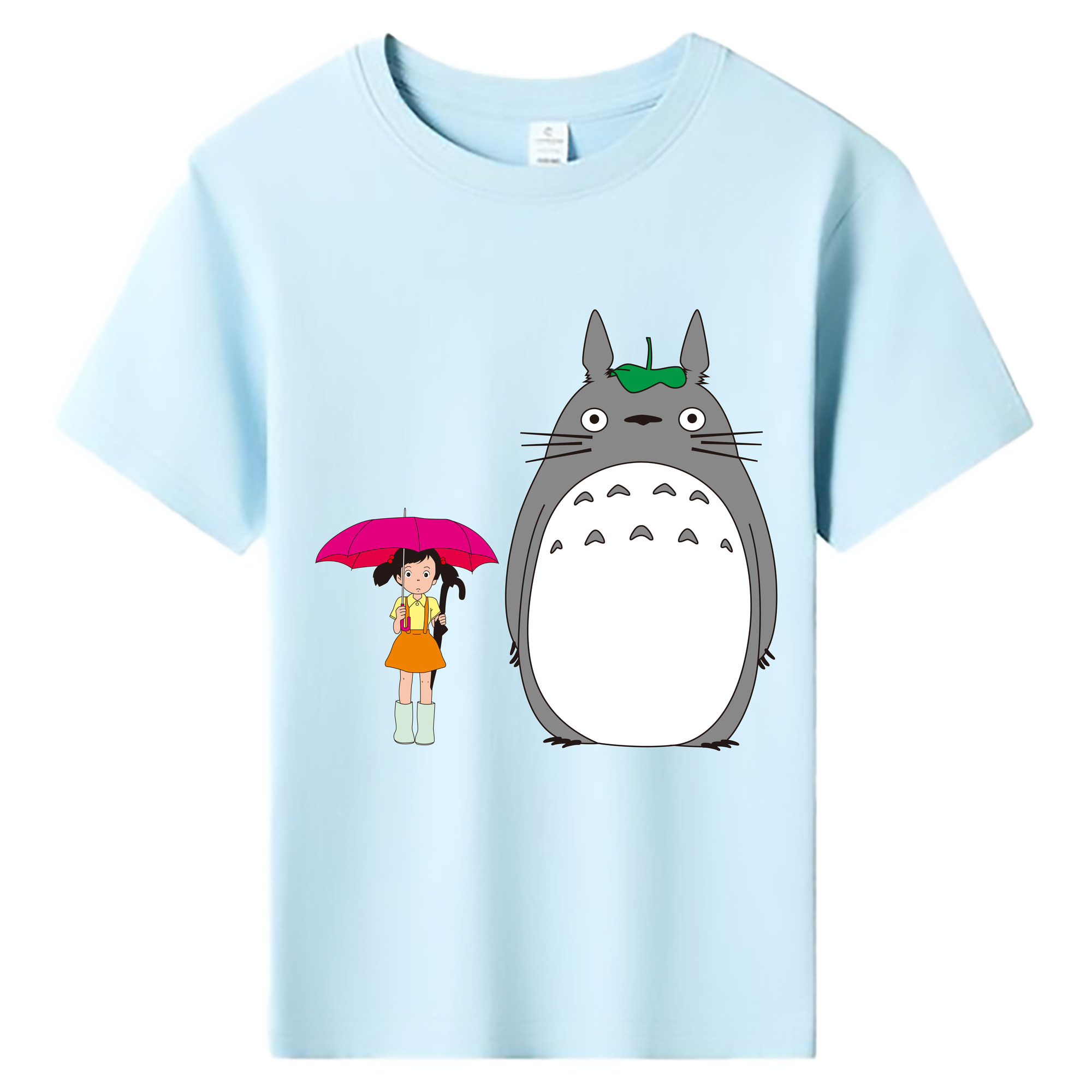 （画像用） となりのトトロ 草壁メイ 草壁サツキ My Neighbor Totoro Satsuki Kusakabe Mei Kusakabe 綿100％キッズTシャツ（フロントプリント）